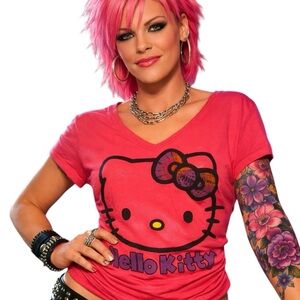 Hello Kitty Vivid Pink Short Sleeve Tee